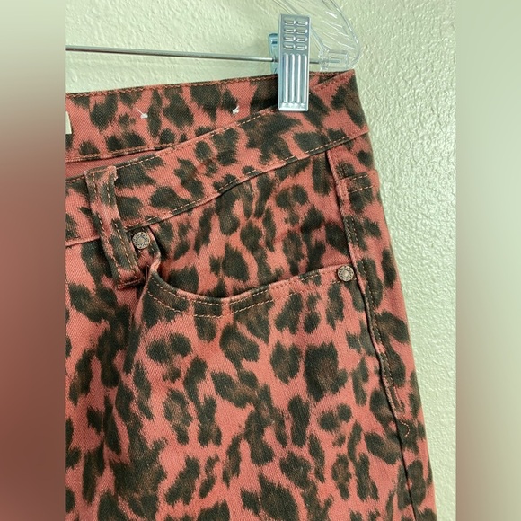 Soft Surroundings Jeans High Rise Leopard Skinny Brown Animal Print Pants 16 P - Picture 8 of 13